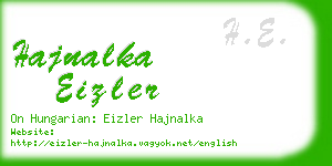 hajnalka eizler business card